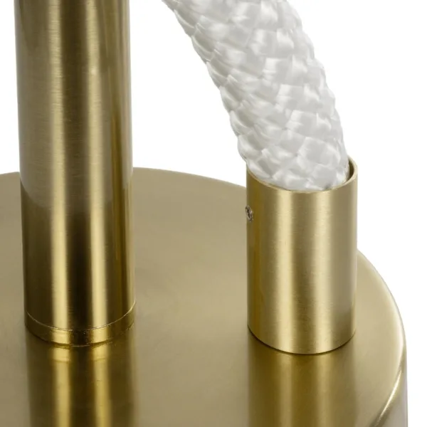 kelvo® GLOW 61685 Μοντέρνο Επιτραπέζιο Φωτιστικό Πορτατίφ LED 18W 1800lm 360° AC 220-240V IP20 Ρυθμιζόμενο Λευκό CCT με Αφή 2700K/4500K/6000K Dimmable - Lumileds SMD Chip - Χρυσό Πλατίνα & Λευκό Νήμα - Μ30 x Π30 x Υ60cm - 3 Χρόνια Εγγύηση - Image 11