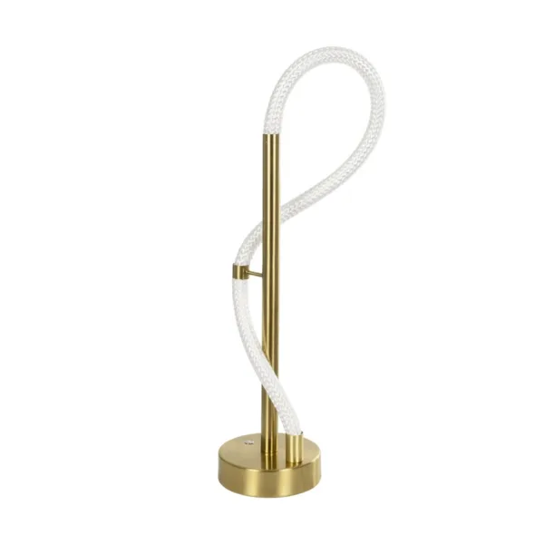 kelvo® GLOW 61685 Μοντέρνο Επιτραπέζιο Φωτιστικό Πορτατίφ LED 18W 1800lm 360° AC 220-240V IP20 Ρυθμιζόμενο Λευκό CCT με Αφή 2700K/4500K/6000K Dimmable - Lumileds SMD Chip - Χρυσό Πλατίνα & Λευκό Νήμα - Μ30 x Π30 x Υ60cm - 3 Χρόνια Εγγύηση - Image 2