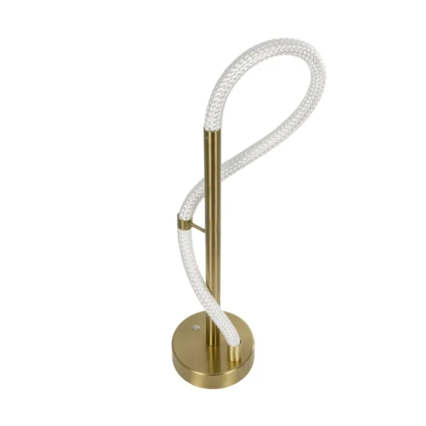 kelvo® GLOW 61685 Μοντέρνο Επιτραπέζιο Φωτιστικό Πορτατίφ LED 18W 1800lm 360° AC 220-240V IP20 Ρυθμιζόμενο Λευκό CCT με Αφή 2700K/4500K/6000K Dimmable - Lumileds SMD Chip - Χρυσό Πλατίνα & Λευκό Νήμα - Μ30 x Π30 x Υ60cm - 3 Χρόνια Εγγύηση - Image 4