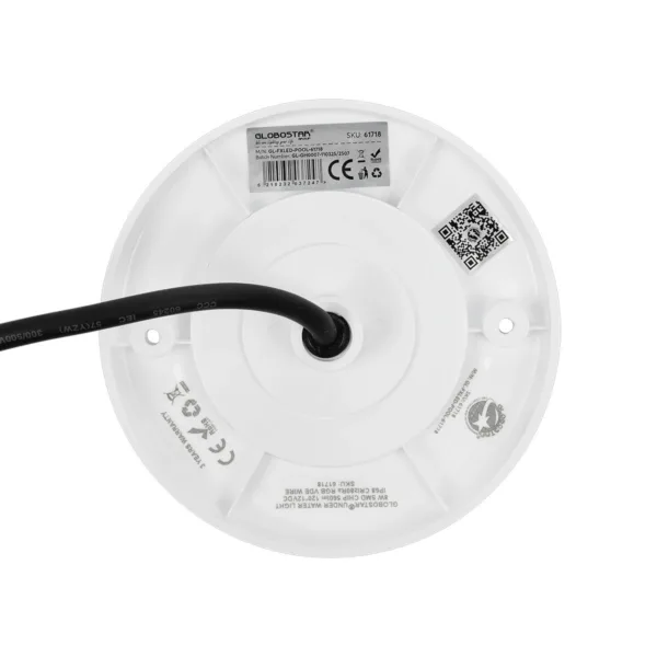 GLOBOSTAR® POOLARTY 61718 Υποβρύχιο Φωτιστικό για Σιντριβάνια/Πισίνες LED 8W 560lm 120° DC 12V Αδιάβροχο IP68 RGB Dimmable - Bridgelux SMD Chip - 1m VDE Rubber Καλώδιο - Μ13 x Π13 x Υ2cm - 3 Χρόνια Εγγύηση - Image 3