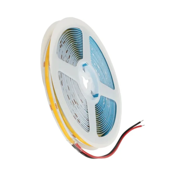 GLOBOSTAR® BEE 70360 Ταινία LED 8W/m 800lm/m 120° DC 24V IP20 320 x COB Chip/m Φυσικό Λευκό 4500K Dimmable - Μ500 x Π0.8 x Υ0.2cm - Ρολό 5 Μέτρων - 5 Χρόνια Εγγύηση - Image 2