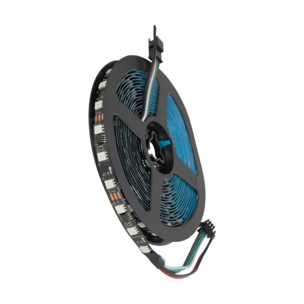 GloboStar® 90589 Digital Pixel Addressable Strip 3 PIN - Ψηφιακή Ταινία LED SMD 5050 14.4W/m 60LED/m 20PIXEL/m SPI/TTL Protocol IC WS2811/UCS16703 1152lm/m 120° DC 12V IP20 RGB - Λευκό Σώμα - Μ5000 x Π10 x Υ2mm - Συσκευασία 5 Μέτρων - 5 Χρόνια Εγγύηση - Image 2