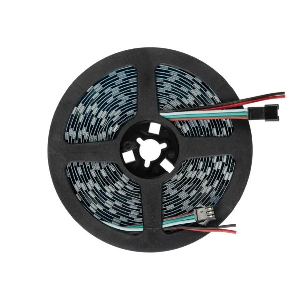 GloboStar® 90589 Digital Pixel Addressable Strip 3 PIN - Ψηφιακή Ταινία LED SMD 5050 14.4W/m 60LED/m 20PIXEL/m SPI/TTL Protocol IC WS2811/UCS16703 1152lm/m 120° DC 12V IP20 RGB - Λευκό Σώμα - Μ5000 x Π10 x Υ2mm - Συσκευασία 5 Μέτρων - 5 Χρόνια Εγγύηση - Image 5