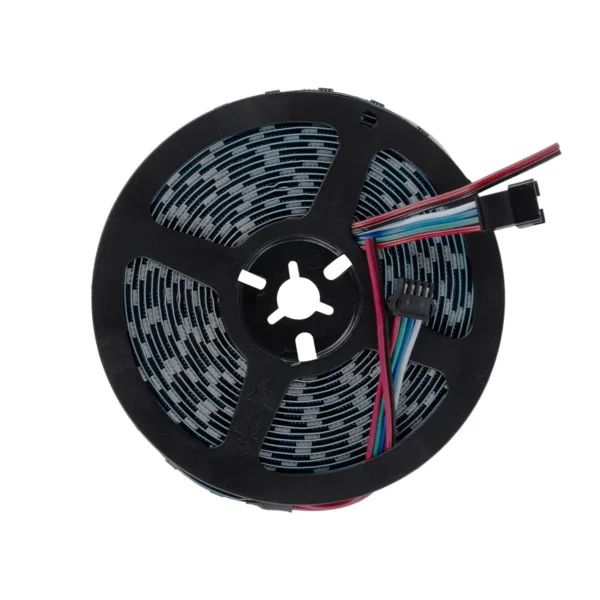 GloboStar® 90604 Digital Pixel Addressable Strip 4 PIN - Ψηφιακή Ταινία LED SMD 5050 14W/m 60LED/m 60PIXEL/m SPI/TTL Protocol IC TM1812 1152lm/m 120° DC 12V IP20 RGB - Μαύρο Σώμα - Μ5000 x Π10 x Υ2mm - Συσκευασία 5 Μέτρων - 5 Χρόνια Εγγύηση - Image 5
