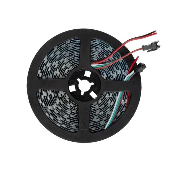 GloboStar® DIGIPRO 90773 Ψηφιακή Ταινία LED SMD 5050 12W/m 60LED/m 20PIXEL/m SPI/TTL Protocol IC TM1814/UCS1912/UCS2912 1200lm/m 120° DC 12V IP20 Πολύχρωμη RGB+WW - Dimmable - Λευκό Σώμα - Μ5000 x Π10 x Υ2mm - Συσκευασία 5 Μέτρων - 5 Χρόνια Εγγύηση - Image 5