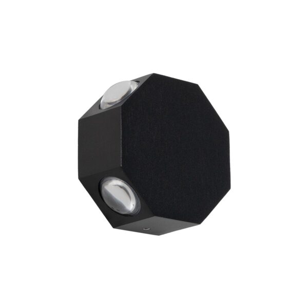 GLOBOSTAR® HIKARI 60687 Μοντέρνο Φωτιστικό Τοίχου - Απλίκα LED 8W 1000lm 30° AC 220-240V Αδιάβροχο IP65 Θερμό Λευκό 2700K - CREE XPE Chip & TÜV SÜD Driver - Μαύρο Ματ - Μ10 x Π4 x Υ10cm - 5 Χρόνια Εγγύηση