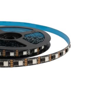 GloboStar® 90604 Digital Pixel Addressable Strip 4 PIN - Ψηφιακή Ταινία LED SMD 5050 14W/m 60LED/m 60PIXEL/m SPI/TTL Protocol IC TM1812 1152lm/m 120° DC 12V IP20 RGB - Μαύρο Σώμα - Μ5000 x Π10 x Υ2mm - Συσκευασία 5 Μέτρων - 5 Χρόνια Εγγύηση