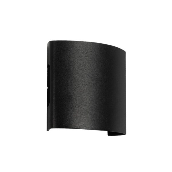 GLOBOSTAR® SIXOAD 60676 Μοντέρνο Φωτιστικό Τοίχου - Απλίκα LED 4W 500lm 30° AC 220-240V Αδιάβροχο IP65 Θερμό Λευκό 2700K - CREE XPE Chip & TÜV SÜD Driver - Μαύρο Ματ - Μ8.5 x Π3.5 x Υ8cm - 5 Χρόνια Εγγύηση