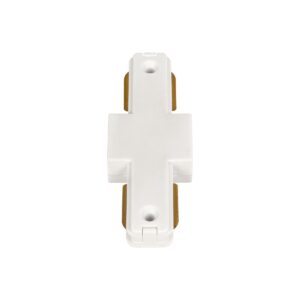 GLOBOSTAR® EUROTRACK-1PH 60904 Μονοφασικός Σύνδεσμος Ι Επέκτασης Ράγας 2 Καλωδίων 1L+1N για Σύστημα Ράγας Eurotrack-1PH AC 220-240V IP20 - Λευκό Ματ - Μ9.3 x Π3.5 x Υ1.6cm