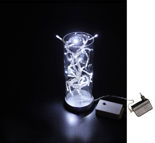 ΓΥΑΛΙΝΟ ΒΑΖΟ 32LED ΛΕΥΚΑ 24V ΜΕ ΠΡΟΓΡΑΜΜΑ