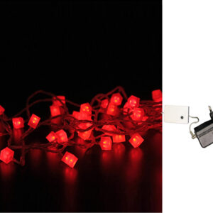 ΚΥΒΟΙ ΛΕΥΚΟ ΚΑΟΥΤΣΟΥΚ 100LED ΚΟΚΚΙΝΑ 24V ΜΕ ΔΙΑΦΑΝΟ ΚΑΛΩΔΙΟ