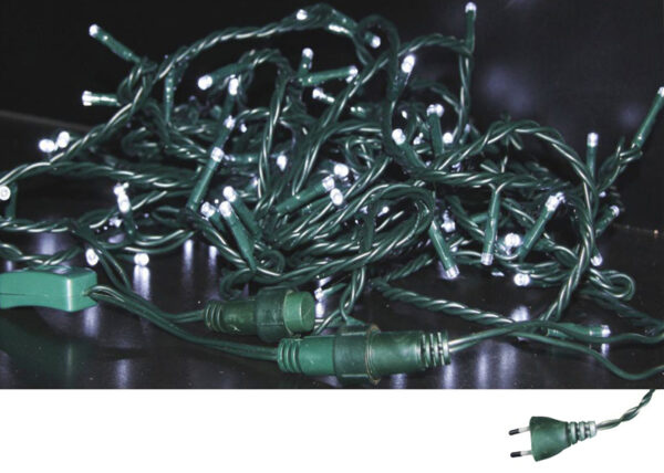 ΕΠΕΚΤΕΙΝΟΜΕΝA 100LED ΨΥΧΡΑ ΜΕ ΠΡΑΣΙΝΟ PVC ΚΑΛΩΔΙΟ
