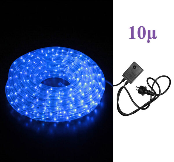 ΦΩΤΟΣΩΛΗΝΑ ΔΙΚΑΝΑΛΗ LED ΜΠΛΕ 10μ ΜΕ ΜΗΧΑΝΙΣΜΟ