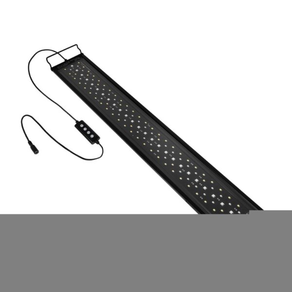 GLOBOSTAR® AQUARIUS 79681 Φωτιστικό Ενυδρείου με Ενσωματωμένο Χειριστήριο LED 22W 1100lm 120° AC 220-240V Αδιάβροχο IP44 Πολύχρωμο RGBW Dimmable - Sanan SMD Chip - Μαύρο - Μ75 x Π11 x Υ3cm - 2 Χρόνια Εγγύηση