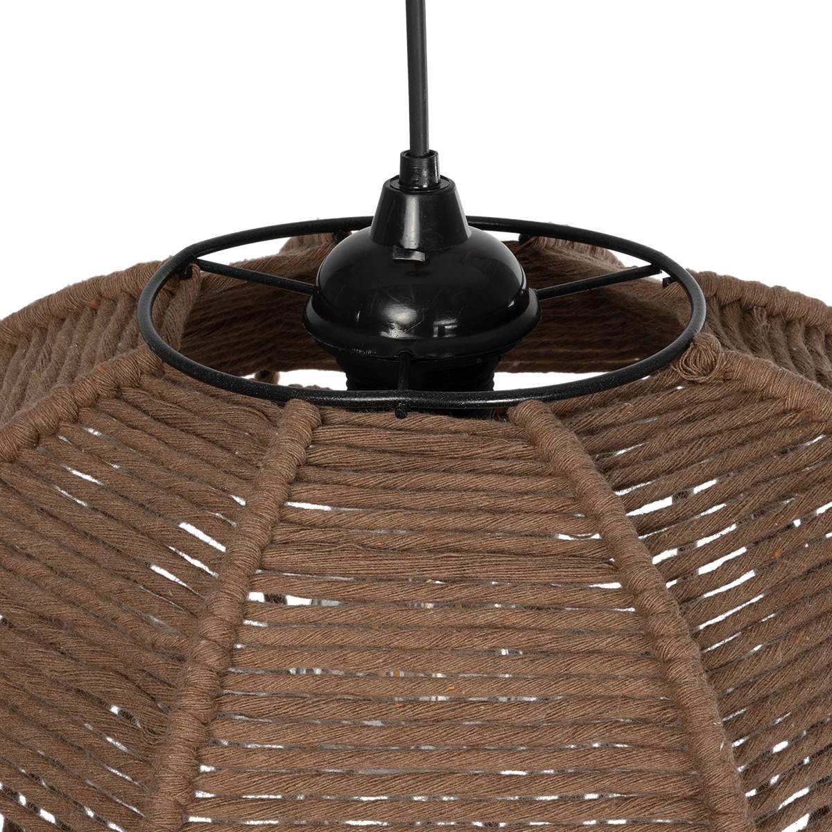 GLOBOSTAR® TONA 205-0016 Boho Κρεμαστό Φωτιστικό Οροφής με Ντουί 1 x E27 AC 220-240V IP20 - Μπεζ - M40 x Π40 x Υ38cm - Image 7