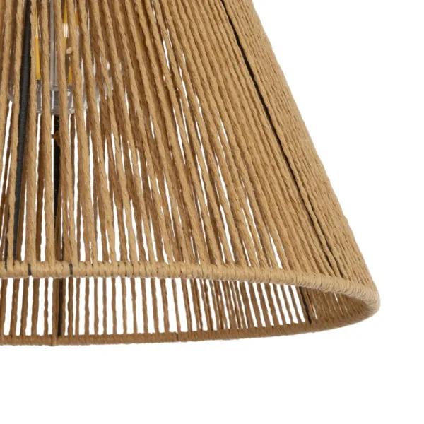 GLOBOSTAR® HUTT 205-0017 Boho Κρεμαστό Φωτιστικό Οροφής με Ντουί 1 x E27 AC 220-240V IP20 - Μπεζ - M25 x Π25 x Υ20cm - Image 8