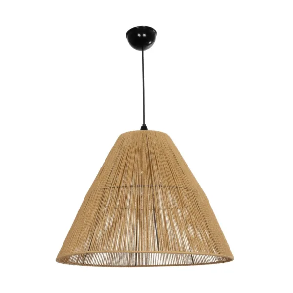 GLOBOSTAR® HUTT 205-0018 Boho Κρεμαστό Φωτιστικό Οροφής με Ντουί 1 x E27 AC 220-240V IP20 - Μπεζ - M50 x Π50 x Υ40cm - Image 3