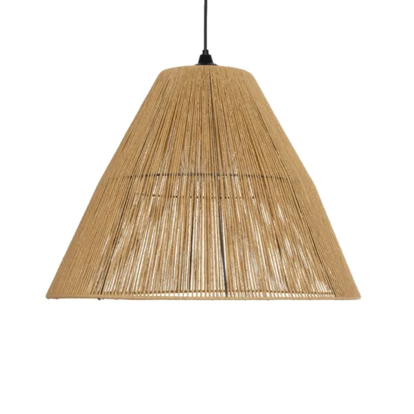 GLOBOSTAR® HUTT 205-0018 Boho Κρεμαστό Φωτιστικό Οροφής με Ντουί 1 x E27 AC 220-240V IP20 - Μπεζ - M50 x Π50 x Υ40cm - Image 4