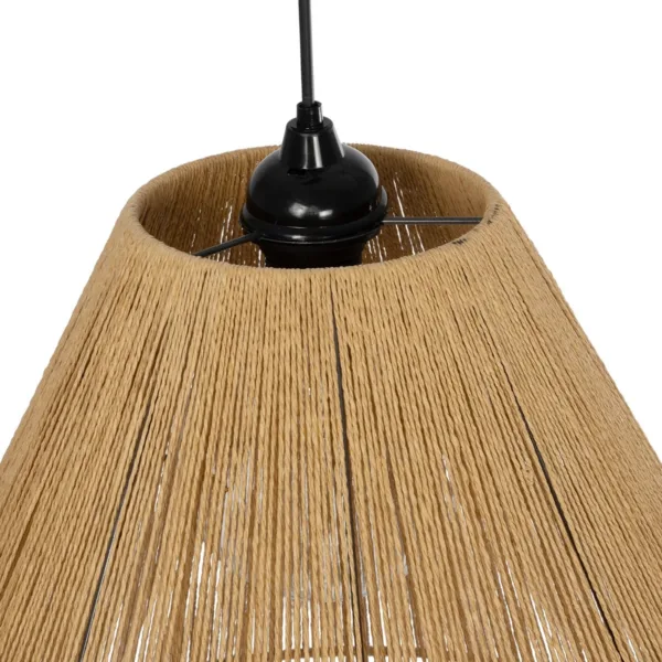 GLOBOSTAR® HUTT 205-0018 Boho Κρεμαστό Φωτιστικό Οροφής με Ντουί 1 x E27 AC 220-240V IP20 - Μπεζ - M50 x Π50 x Υ40cm - Image 7