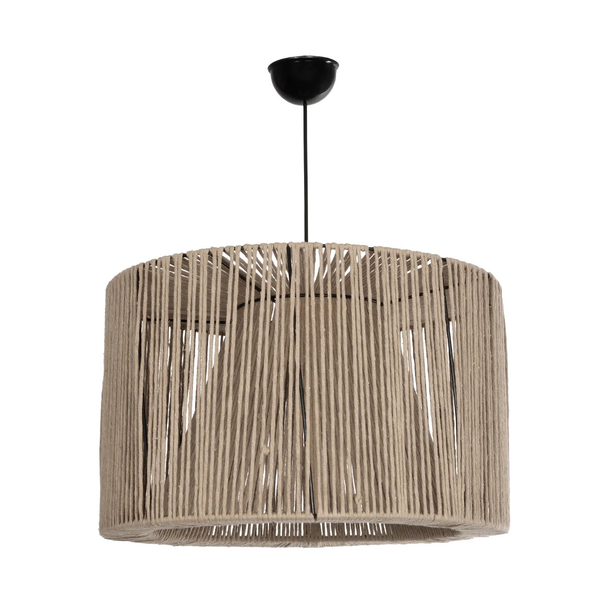 GLOBOSTAR® ZYLINDER 205-0022 Boho Κρεμαστό Φωτιστικό Οροφής με Ντουί 1 x E27 AC 220-240V IP20 - Μπεζ - M50 x Π50 x Υ32cm - Image 3