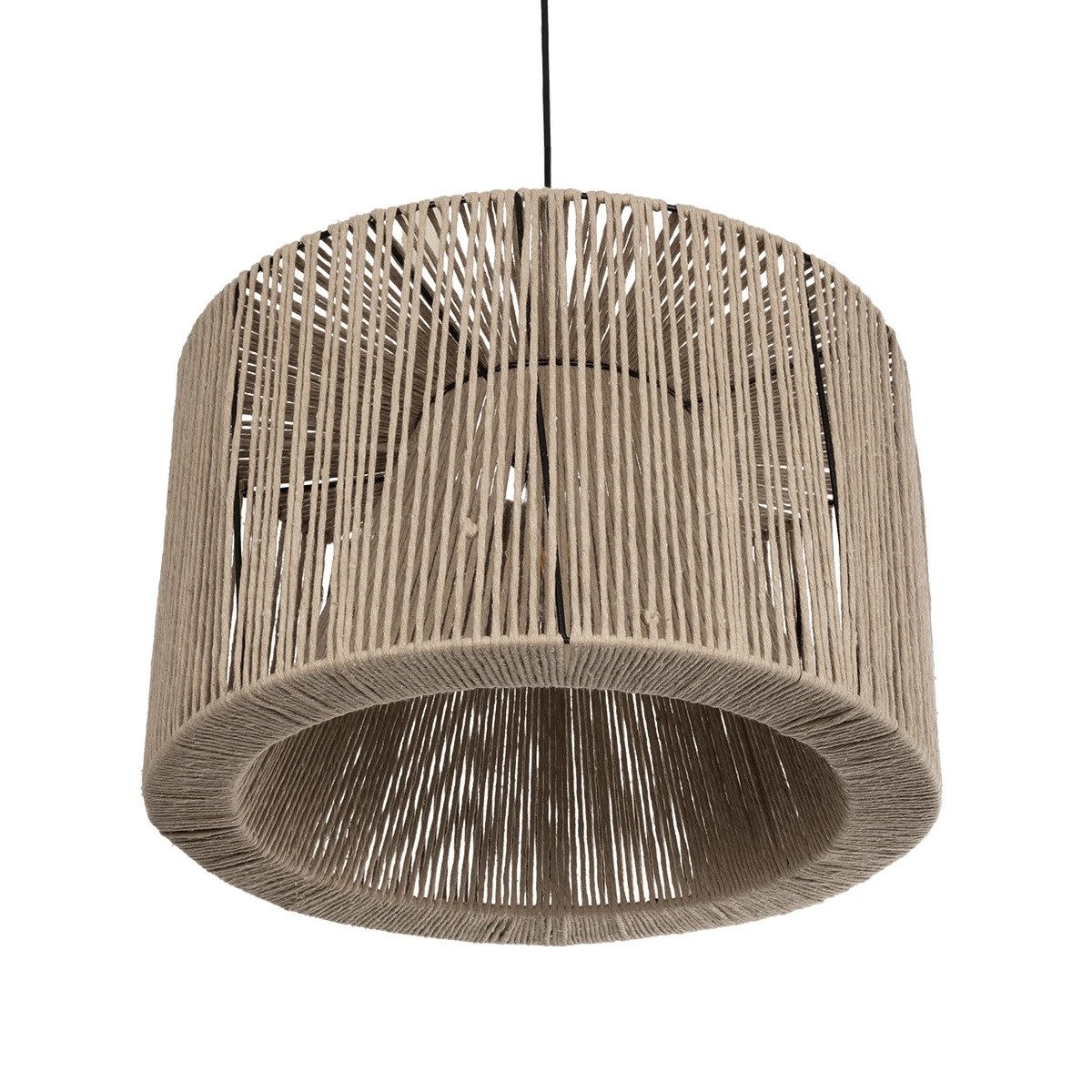 GLOBOSTAR® ZYLINDER 205-0022 Boho Κρεμαστό Φωτιστικό Οροφής με Ντουί 1 x E27 AC 220-240V IP20 - Μπεζ - M50 x Π50 x Υ32cm - Image 5