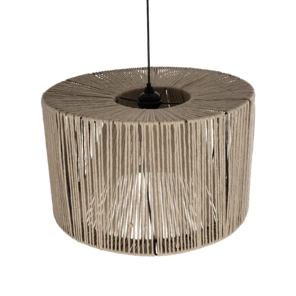GLOBOSTAR® ZYLINDER 205-0022 Boho Κρεμαστό Φωτιστικό Οροφής με Ντουί 1 x E27 AC 220-240V IP20 - Μπεζ - M50 x Π50 x Υ32cm - Image 6