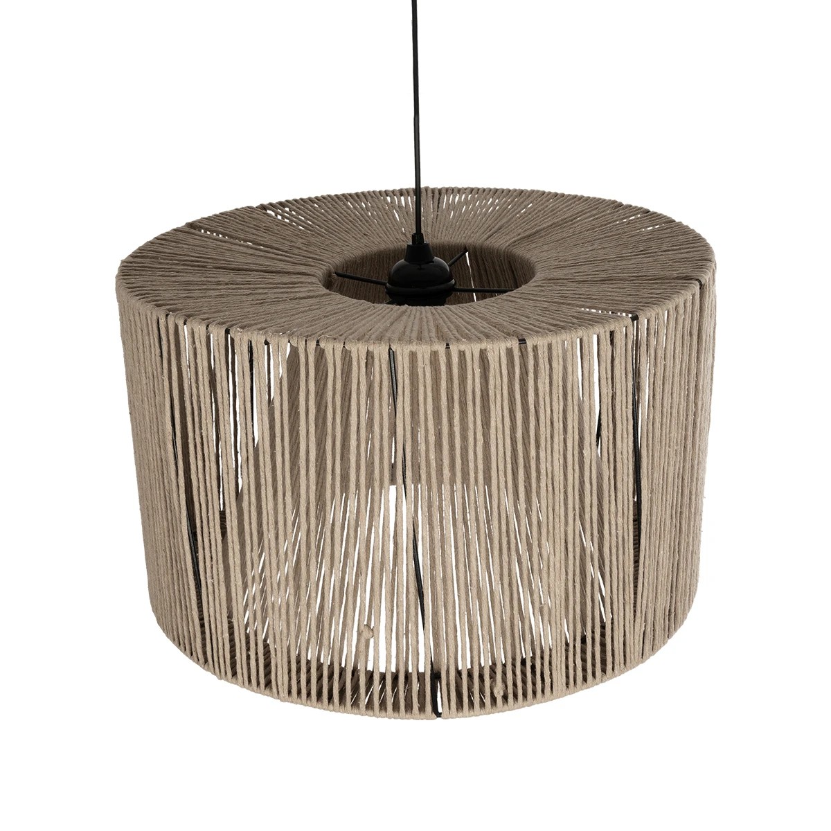 GLOBOSTAR® ZYLINDER 205-0022 Boho Κρεμαστό Φωτιστικό Οροφής με Ντουί 1 x E27 AC 220-240V IP20 - Μπεζ - M50 x Π50 x Υ32cm - Image 6