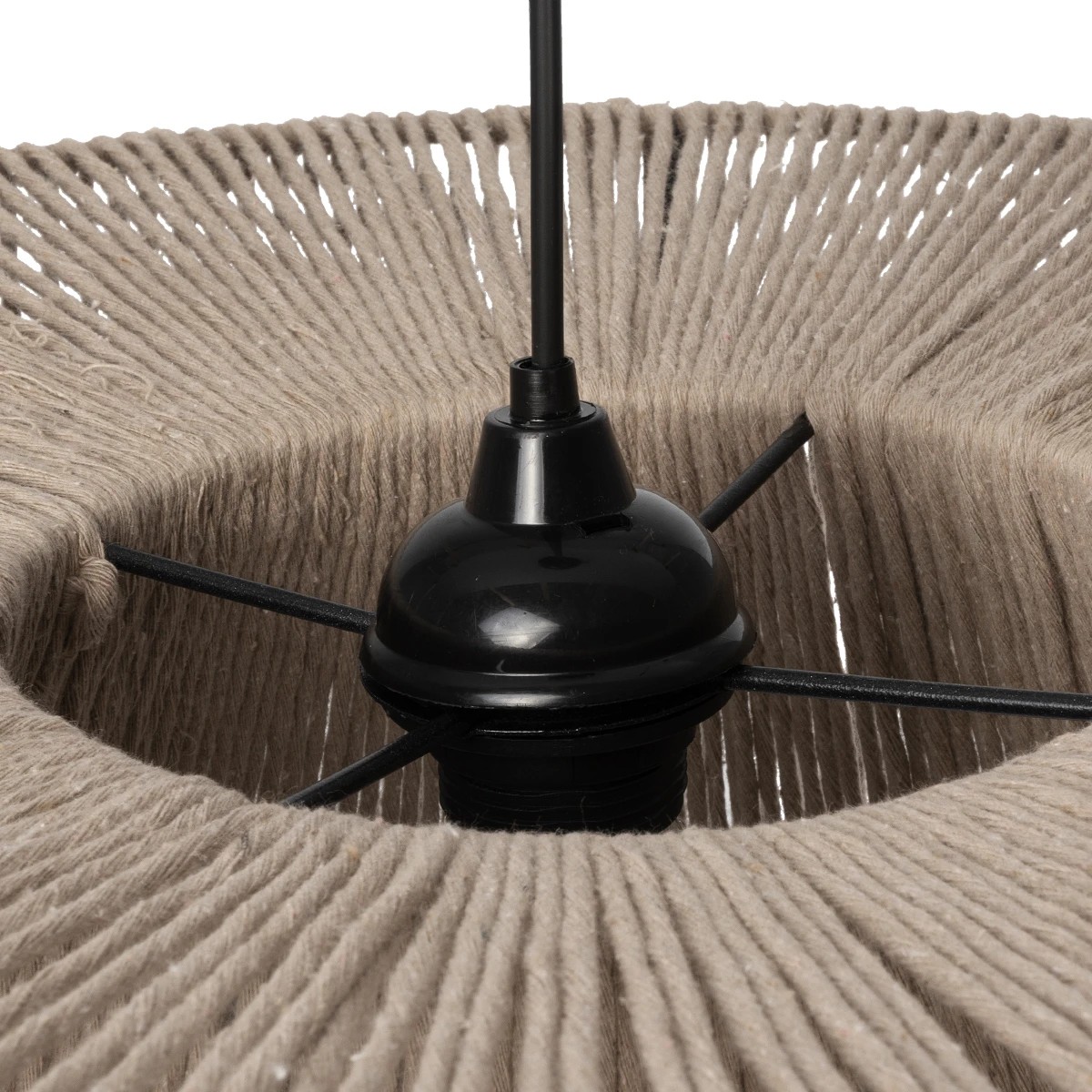 GLOBOSTAR® ZYLINDER 205-0022 Boho Κρεμαστό Φωτιστικό Οροφής με Ντουί 1 x E27 AC 220-240V IP20 - Μπεζ - M50 x Π50 x Υ32cm - Image 7