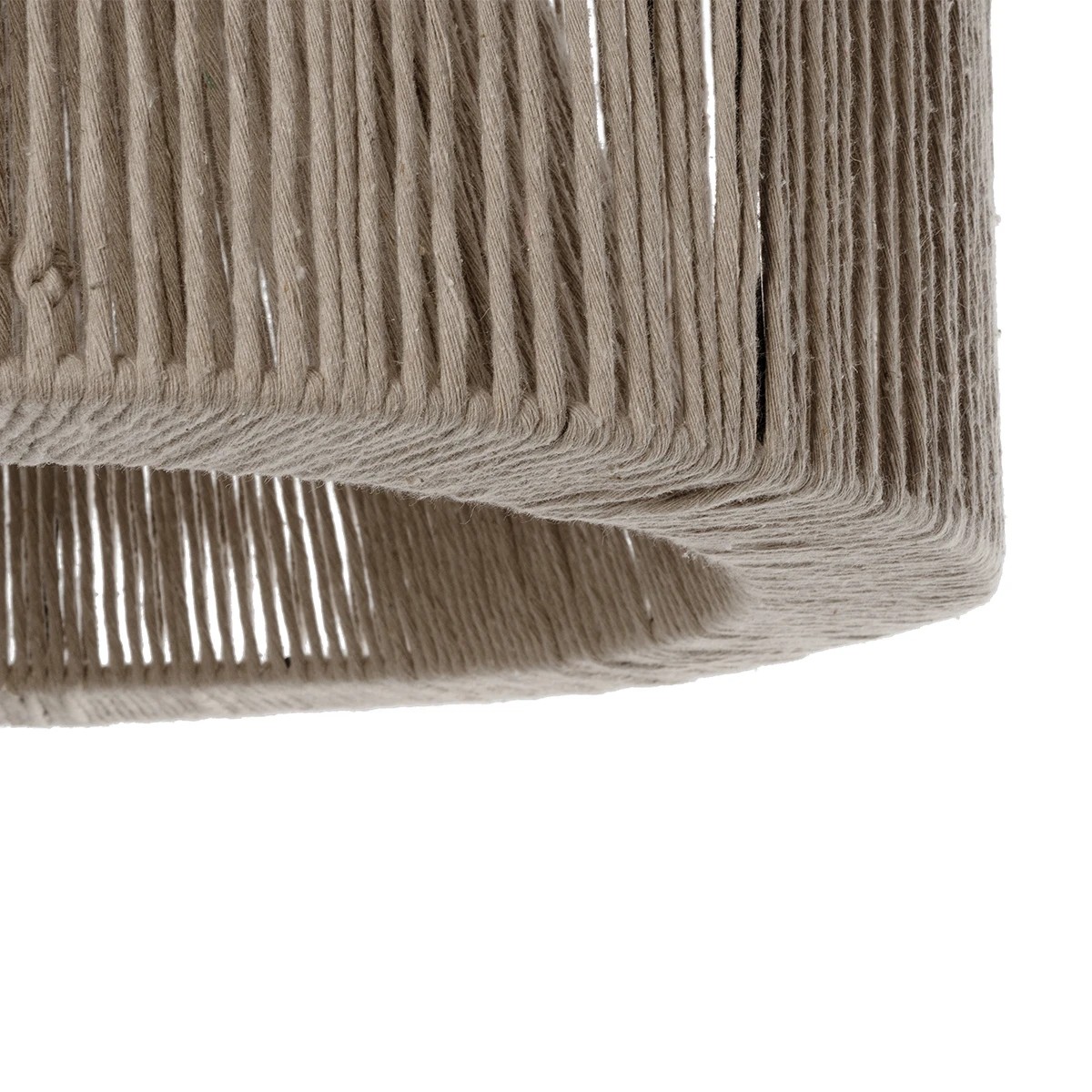 GLOBOSTAR® ZYLINDER 205-0022 Boho Κρεμαστό Φωτιστικό Οροφής με Ντουί 1 x E27 AC 220-240V IP20 - Μπεζ - M50 x Π50 x Υ32cm - Image 8