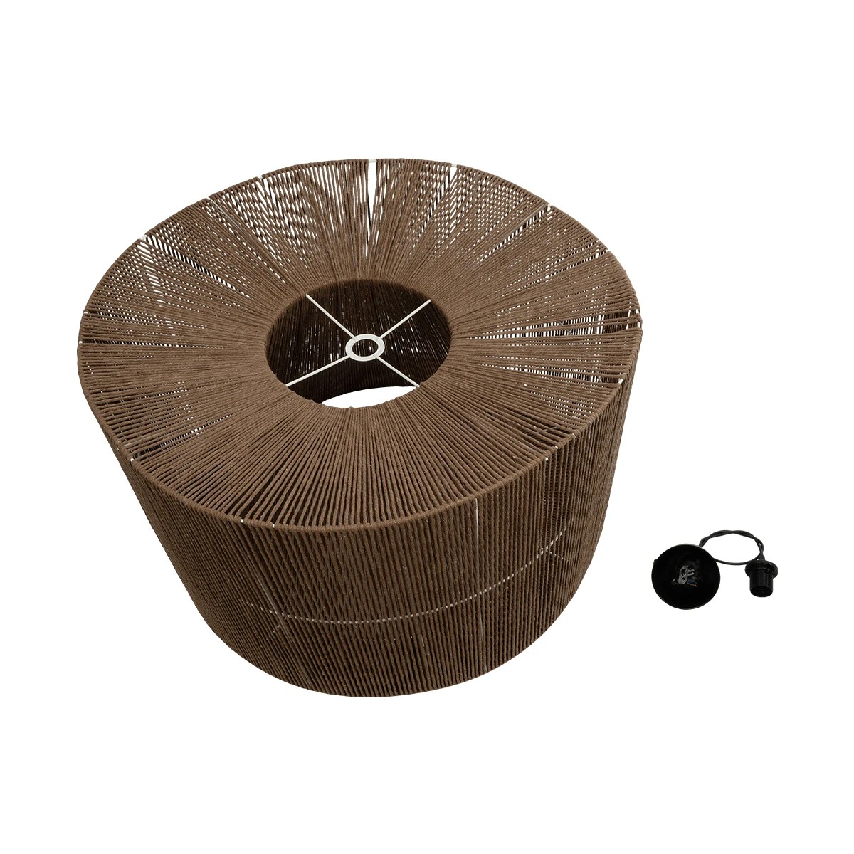 GLOBOSTAR® ZYLINDER 205-0023 Boho Κρεμαστό Φωτιστικό Οροφής με Ντουί 1 x E27 AC 220-240V IP20 - Καφέ - M80 x Π80 x Υ51cm - Image 10
