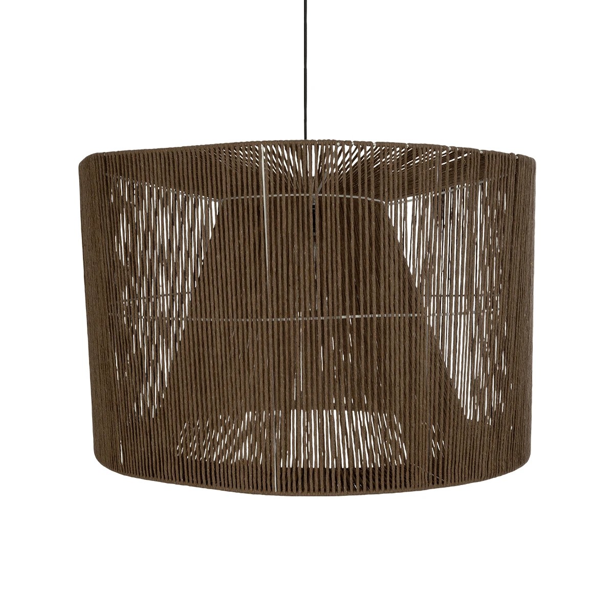 GLOBOSTAR® ZYLINDER 205-0023 Boho Κρεμαστό Φωτιστικό Οροφής με Ντουί 1 x E27 AC 220-240V IP20 - Καφέ - M80 x Π80 x Υ51cm - Image 4