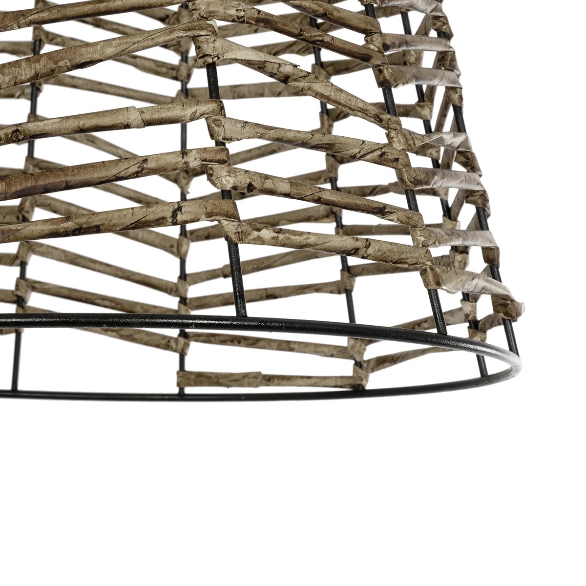 GLOBOSTAR® NETZ 205-0026 Boho Κρεμαστό Φωτιστικό Οροφής με Ντουί 1 x E27 AC 220-240V IP20 - Μπεζ - M30 x Π30 x Υ38cm - Image 8