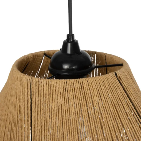 GLOBOSTAR® ELDA 205-0032 Boho Κρεμαστό Φωτιστικό Οροφής με Ντουί 1 x E27 AC 220-240V IP20 - Μπεζ - M32 x Π21 x Υ24cm - Image 8