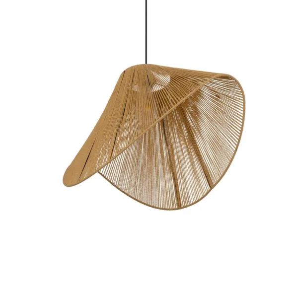GLOBOSTAR® ELDA 205-0033 Boho Κρεμαστό Φωτιστικό Οροφής με Ντουί 1 x E27 AC 220-240V IP20 - Μπεζ - M68 x Π34 x Υ39cm - Image 5