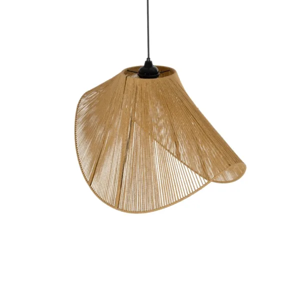 GLOBOSTAR® ELDA 205-0033 Boho Κρεμαστό Φωτιστικό Οροφής με Ντουί 1 x E27 AC 220-240V IP20 - Μπεζ - M68 x Π34 x Υ39cm - Image 6