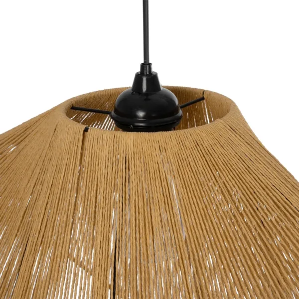 GLOBOSTAR® ELDA 205-0033 Boho Κρεμαστό Φωτιστικό Οροφής με Ντουί 1 x E27 AC 220-240V IP20 - Μπεζ - M68 x Π34 x Υ39cm - Image 8