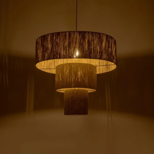 GLOBOSTAR® COROIN 205-0035 Boho Κρεμαστό Φωτιστικό Οροφής με Ντουί 1 x E27 AC 220-240V IP20 - Μπεζ - M70 x Π70 x Υ64cm - Image 2