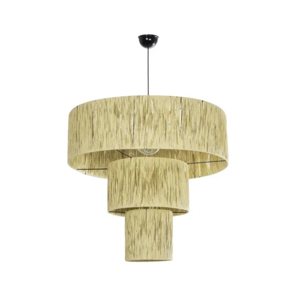 GLOBOSTAR® COROIN 205-0035 Boho Κρεμαστό Φωτιστικό Οροφής με Ντουί 1 x E27 AC 220-240V IP20 - Μπεζ - M70 x Π70 x Υ64cm - Image 3