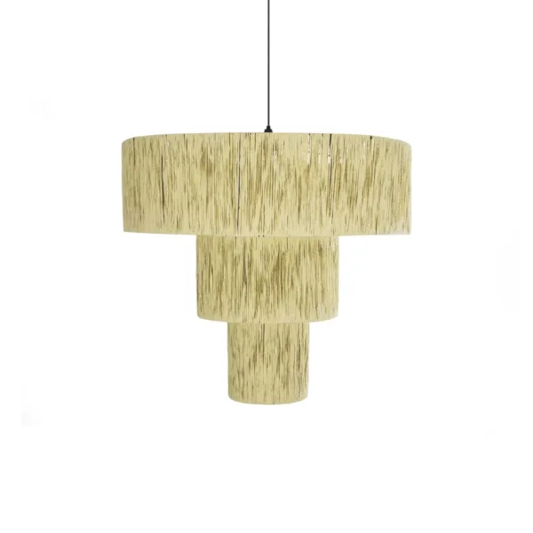 GLOBOSTAR® COROIN 205-0035 Boho Κρεμαστό Φωτιστικό Οροφής με Ντουί 1 x E27 AC 220-240V IP20 - Μπεζ - M70 x Π70 x Υ64cm - Image 4