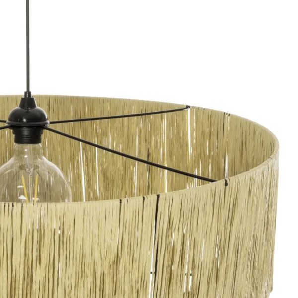 GLOBOSTAR® COROIN 205-0035 Boho Κρεμαστό Φωτιστικό Οροφής με Ντουί 1 x E27 AC 220-240V IP20 - Μπεζ - M70 x Π70 x Υ64cm - Image 9