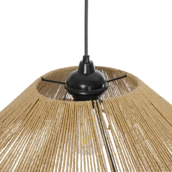 GLOBOSTAR® HATA 205-0038 Boho Κρεμαστό Φωτιστικό Οροφής με Ντουί 1 x E27 AC 220-240V IP20 - Μπεζ - M40 x Π40 x Υ17cm - Image 8