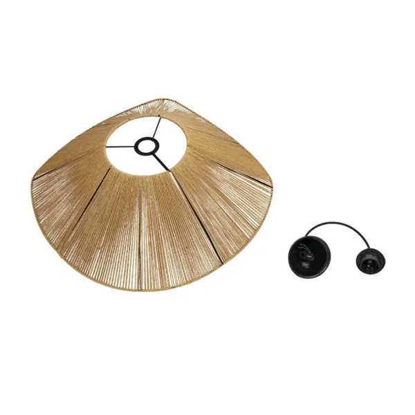 GLOBOSTAR® COURBE 205-0039 Boho Κρεμαστό Φωτιστικό Οροφής με Ντουί 1 x E27 AC 220-240V IP20 - Μπεζ - M62 x Π62 x Υ22cm - Image 10