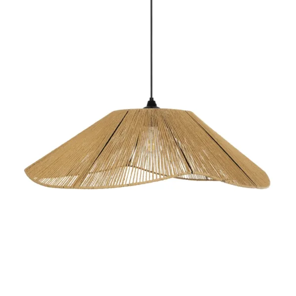 GLOBOSTAR® COURBE 205-0039 Boho Κρεμαστό Φωτιστικό Οροφής με Ντουί 1 x E27 AC 220-240V IP20 - Μπεζ - M62 x Π62 x Υ22cm - Image 4