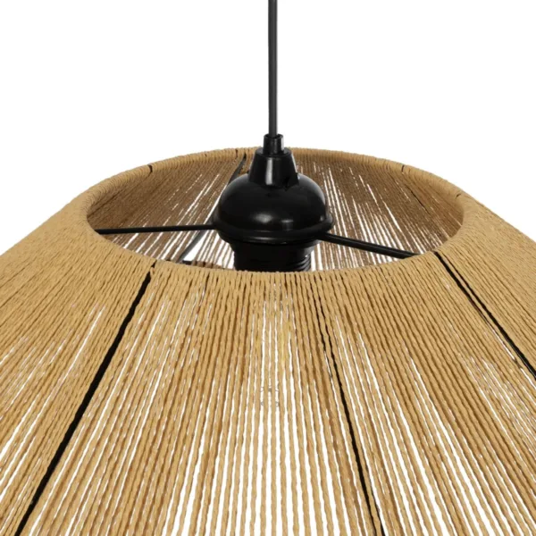 GLOBOSTAR® COURBE 205-0039 Boho Κρεμαστό Φωτιστικό Οροφής με Ντουί 1 x E27 AC 220-240V IP20 - Μπεζ - M62 x Π62 x Υ22cm - Image 8