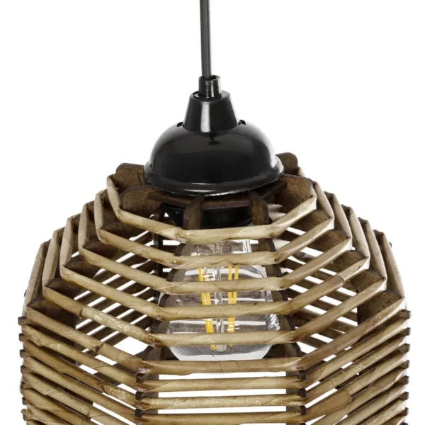 GLOBOSTAR® JUTTO 205-0040 Boho Κρεμαστό Φωτιστικό Οροφής με Ντουί 1 x E27 AC 220-240V IP20 - Μπεζ - M20 x Π20 x Υ18cm - Image 8