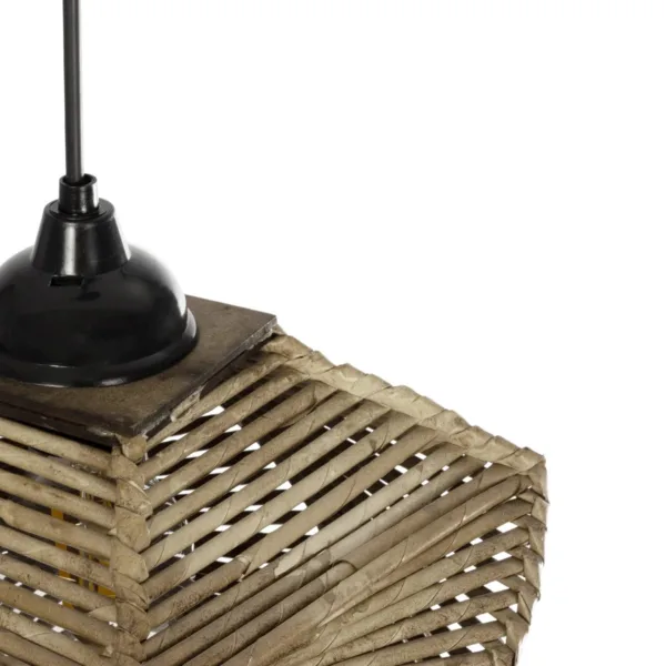 GLOBOSTAR® HUSLE 205-0043 Boho Κρεμαστό Φωτιστικό Οροφής με Ντουί 1 x E27 AC 220-240V IP20 - Μπεζ - M28 x Π28 x Υ19cm - Image 8