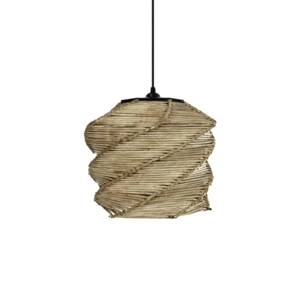 GLOBOSTAR® HUSLE 205-0045 Boho Κρεμαστό Φωτιστικό Οροφής με Ντουί 1 x E27 AC 220-240V IP20 - Μπεζ - M30 x Π30 x Υ28cm - Image 4