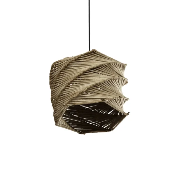 GLOBOSTAR® HUSLE 205-0045 Boho Κρεμαστό Φωτιστικό Οροφής με Ντουί 1 x E27 AC 220-240V IP20 - Μπεζ - M30 x Π30 x Υ28cm - Image 5