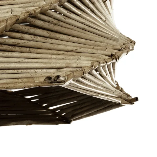 GLOBOSTAR® HUSLE 205-0045 Boho Κρεμαστό Φωτιστικό Οροφής με Ντουί 1 x E27 AC 220-240V IP20 - Μπεζ - M30 x Π30 x Υ28cm - Image 7