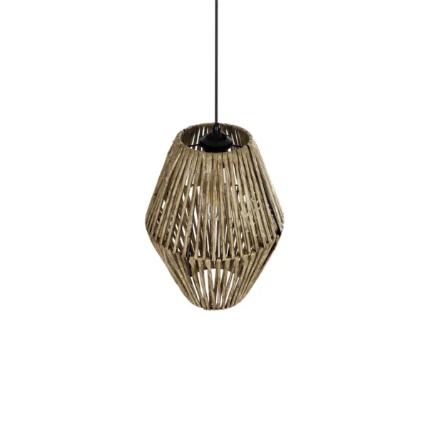 GLOBOSTAR® CASTILLO 205-0046 Boho Κρεμαστό Φωτιστικό Οροφής με Ντουί 1 x E27 AC 220-240V IP20 - Μπεζ - M26 x Π26 x Υ36cm - Image 6